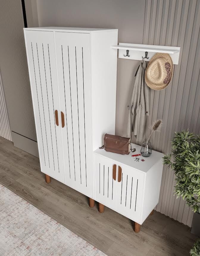 Leon Portmanto Ve Ayakkabılık Tamamı Mdf