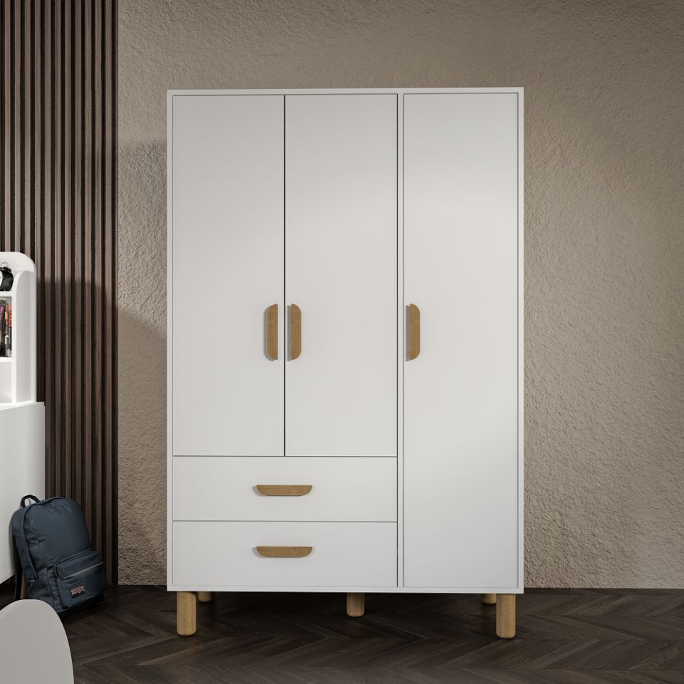 Bohem Cocuk Odası Takımı Yavrulu Masalı Tamamı Mdf Beyaz
