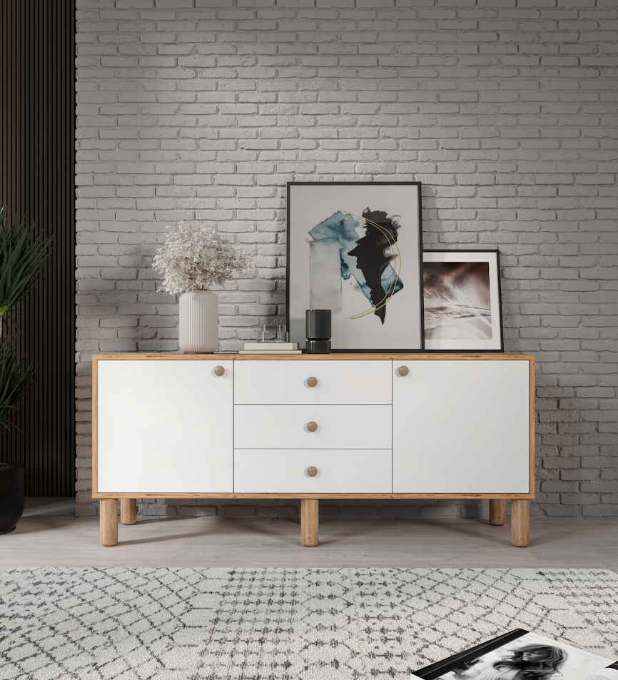 Bohem Konsol 3 Çekmeceli 2 Kapaklıtamamı Mdf