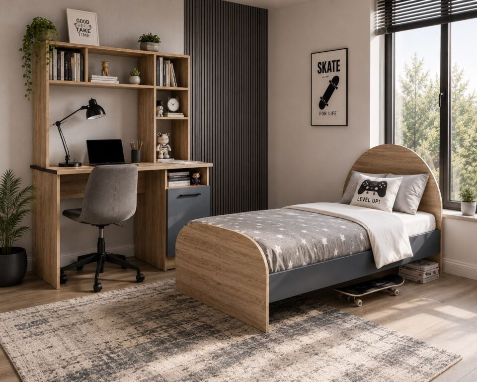 İzmir Çocuk Odası Takımı Aynalı Tamamı Mdf Flora Beyaz Aynalı