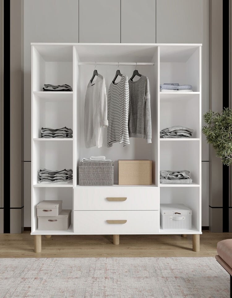 Mobilya Güneş Bohem 4 Kapaklı Gardrop Tamamı Mdf