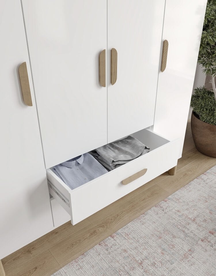 Mobilya Güneş Bohem 4 Kapaklı Gardrop Tamamı Mdf