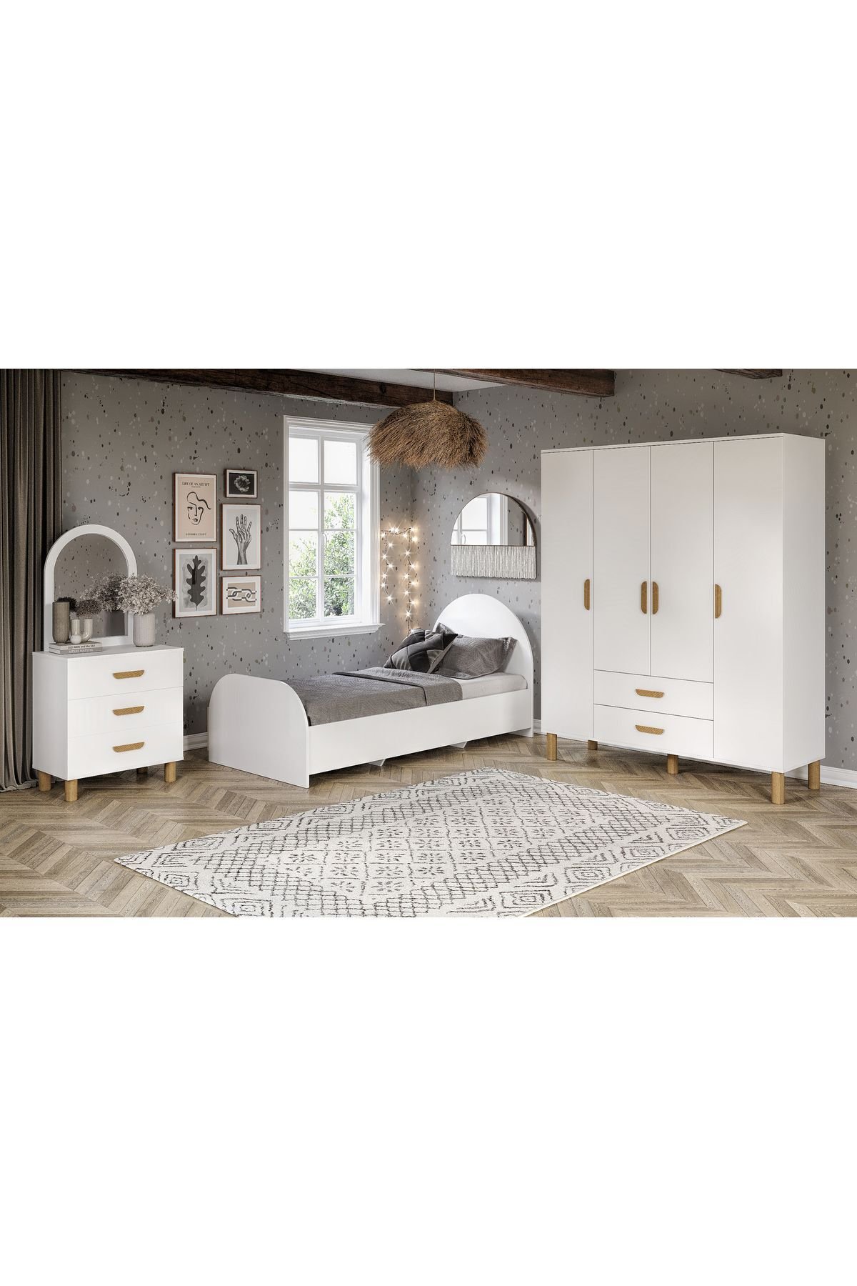 Güneş Bohem Cocuk Odası Takımı Tamamı MDF