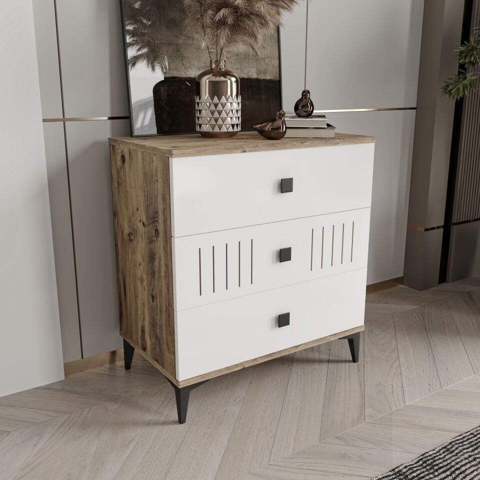 Arya 3 Çekmeceli Tamamı MDF Şifonyer