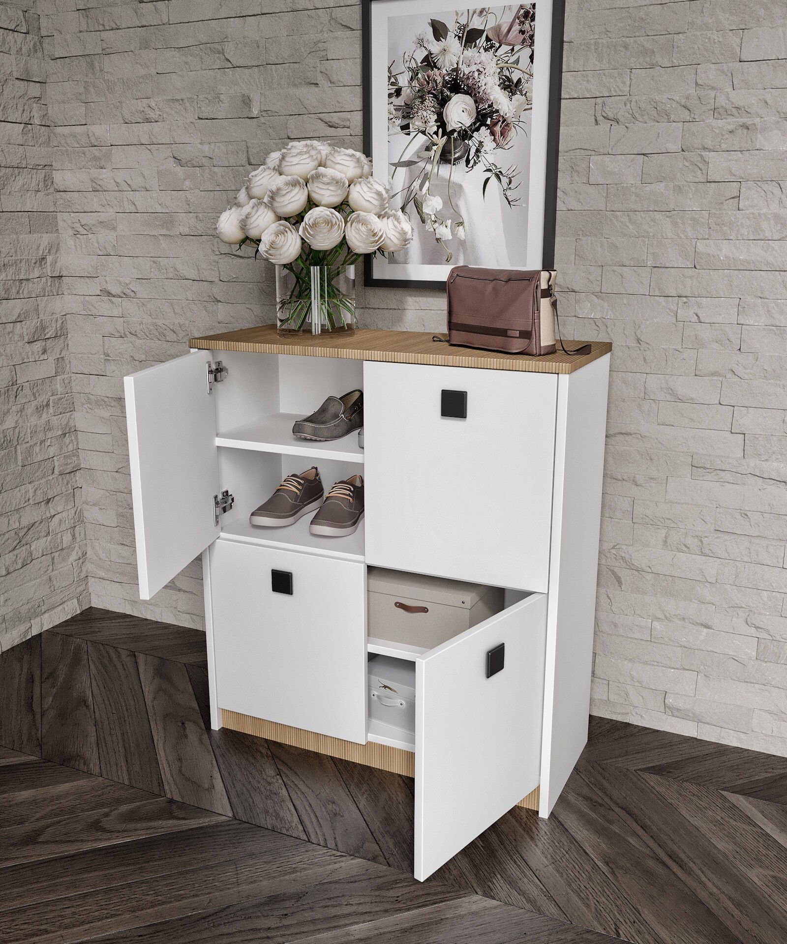 Asya Ayakkabılık Ve Çok Amaçlı Dolap Tamamı MDF