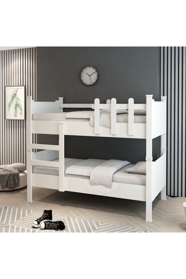Ayrılabilen Tamamı Mdf Ranza Beyaz 90x190 R1005