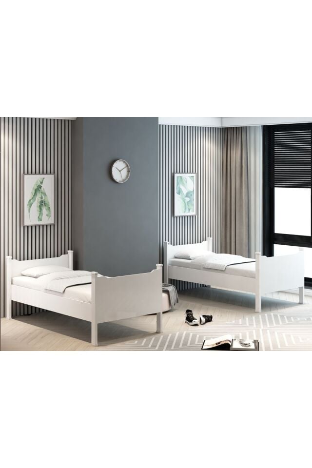 Ayrılabilen Tamamı Mdf Ranza Beyaz 90x190 R1005