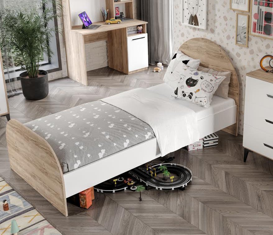 Ildır Tek Kişilik Karyola Tamamı Mdflam 90x190 Flora Beyaz