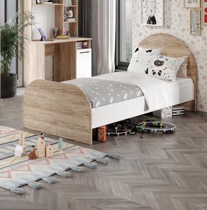 Ildır Tek Kişilik Karyola Tamamı Mdflam 90x190 Flora Beyaz