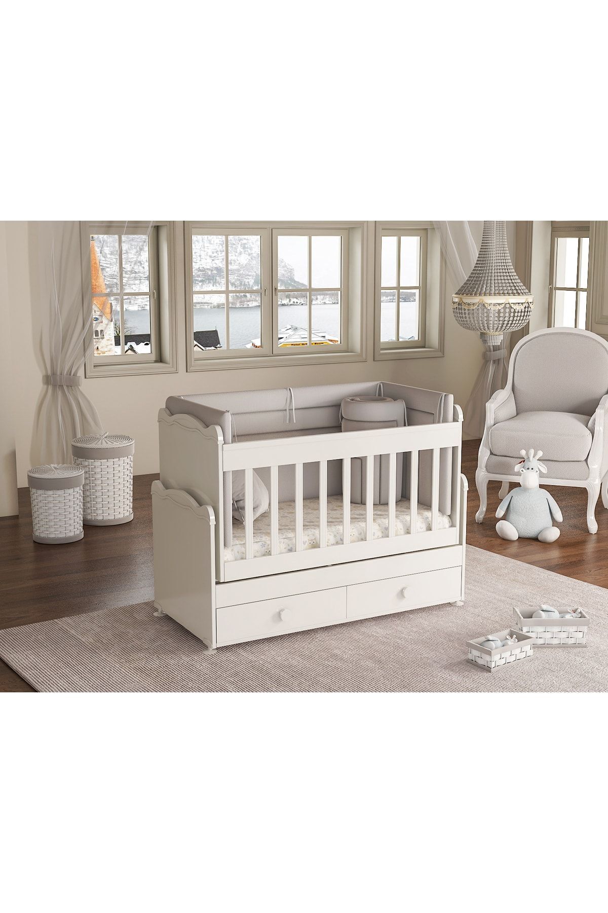 Anne Yanı Besik Sallanır 60x120 Beyaz