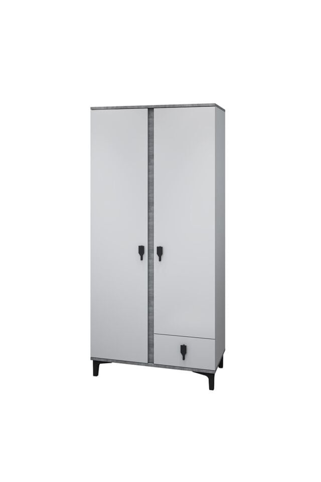 Rose 2 Kapaklı Tek Çekmeceli Gardrop Berlin