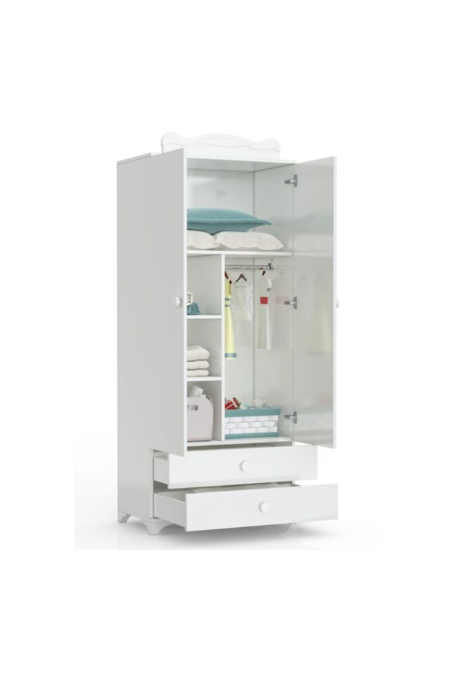 Bdlp 058 Babysun 2 Kapılı 2 Çekmeceli Dolap Beyaz