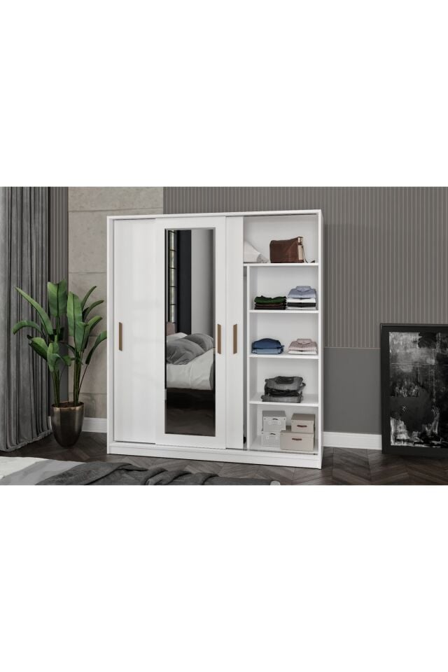 Blanca Tamamı Mdflam 3 Kapılı Sürgülü Gardrop