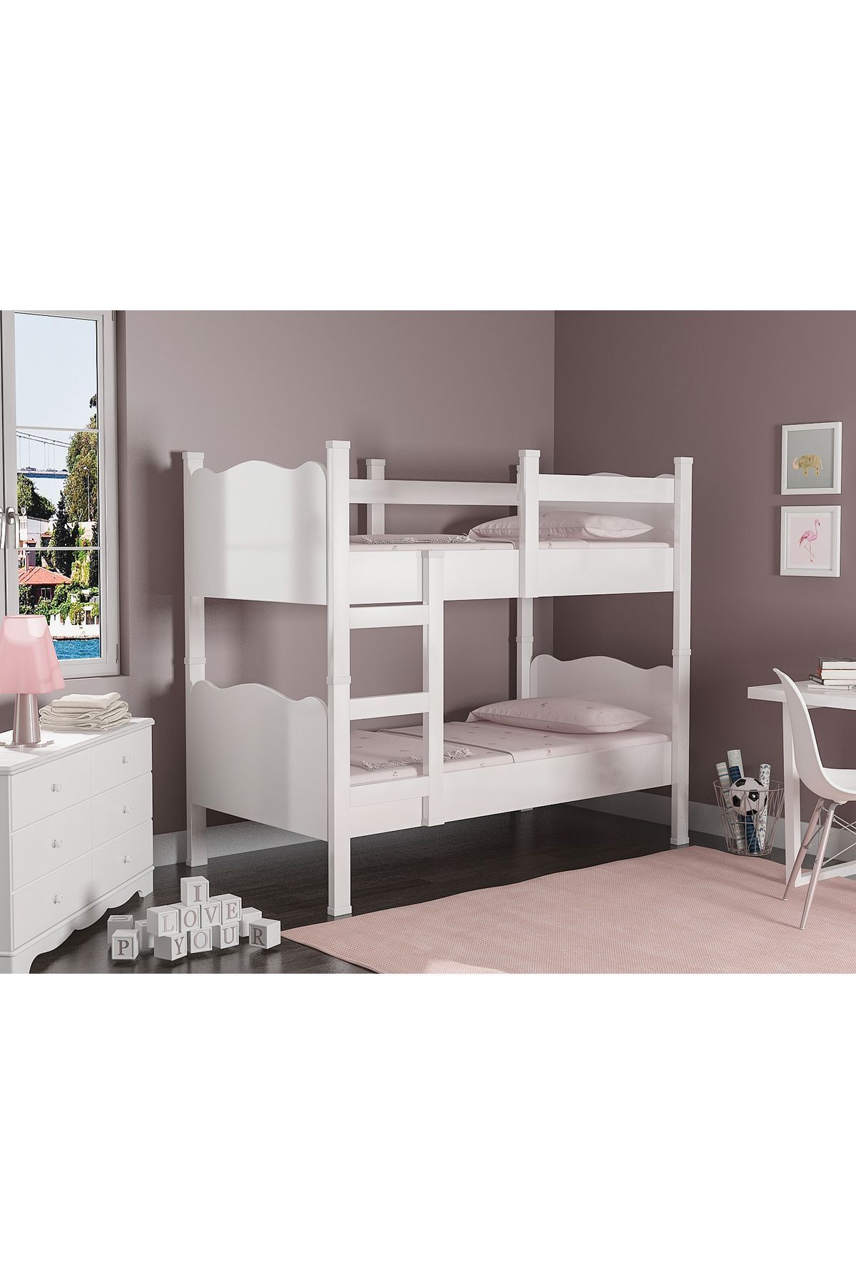 Ranza İkili Ayrılabilen Mdf Profilli 90x190 Beyaz