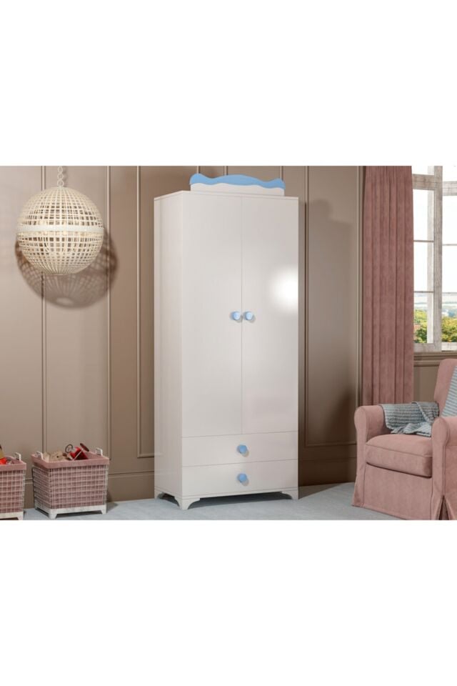 Bdlp 058 Babysun 2 Kapılı 2 Çekmeceli Dolap Mavi