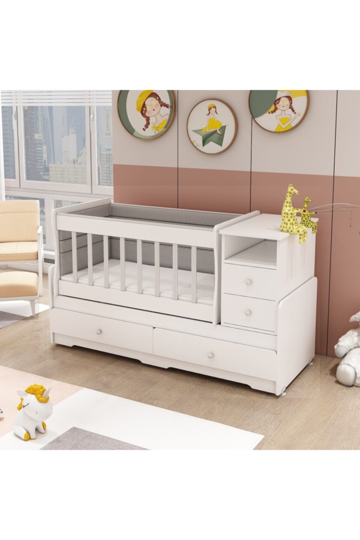 Swing Lüks Büyüyen Beşik Beyaz