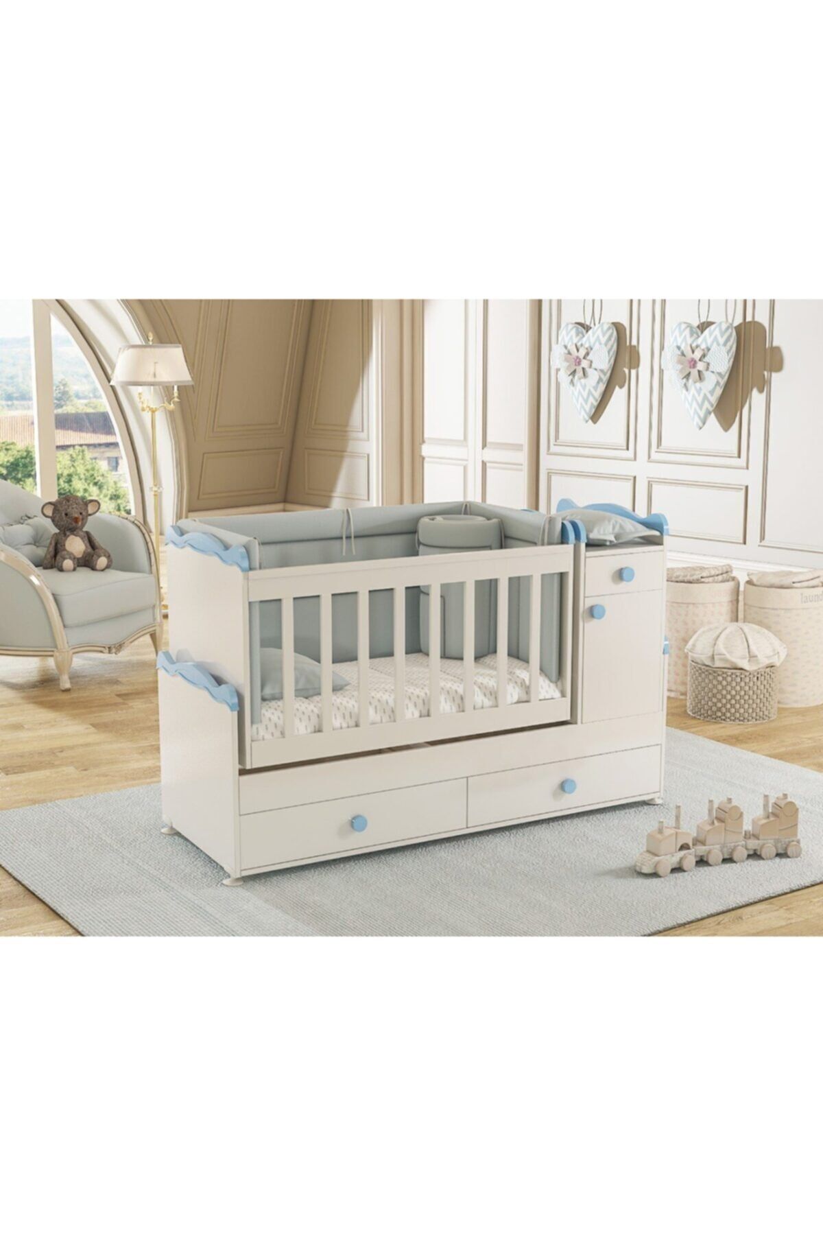 Büyüyen Besik Ozel Başlıklı Mavi 60x120