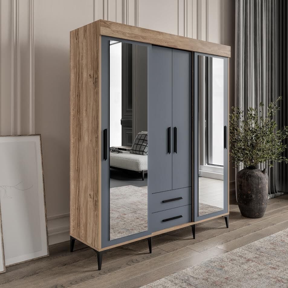 İzmir Sürgülü Ve Kapaklı 2 Çekmeceli Dolap Tamamı 1. Kalite Mdf