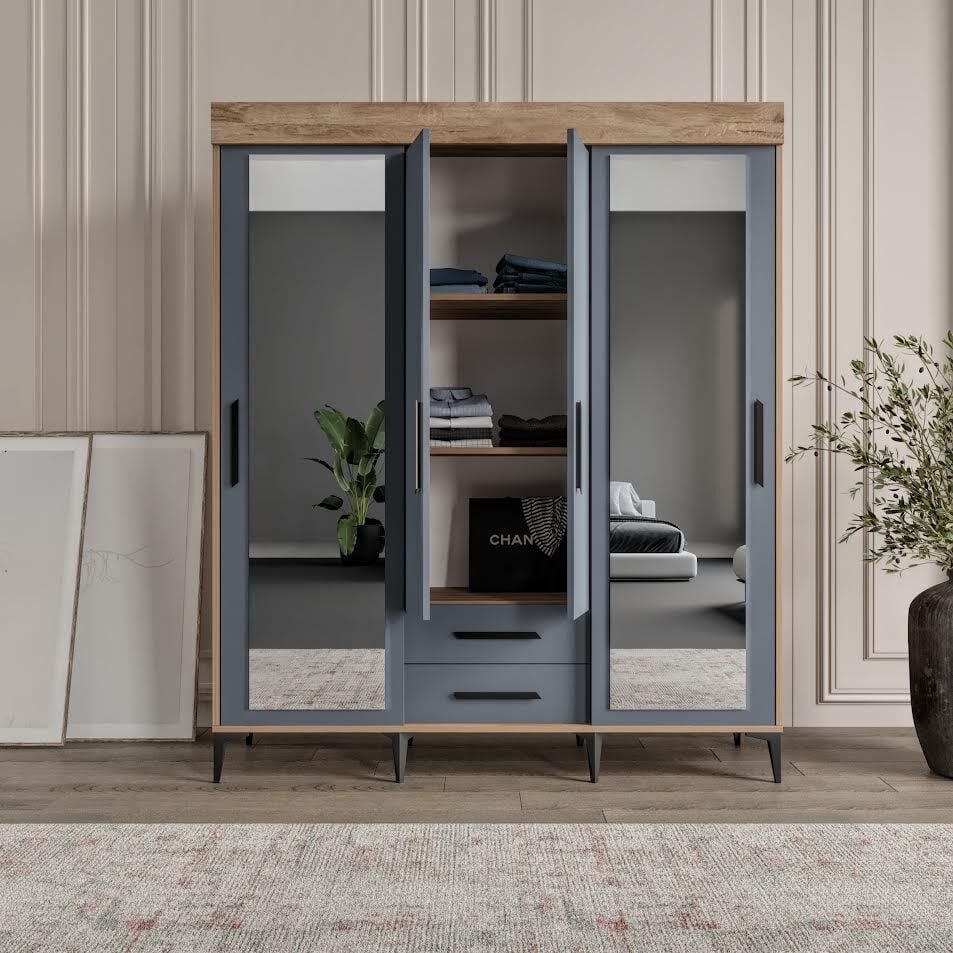 İzmir Sürgülü Ve Kapaklı 2 Çekmeceli Dolap Tamamı 1. Kalite Mdf