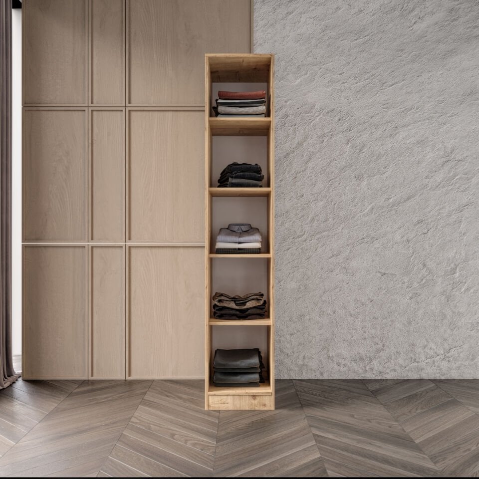 Kayra Füme Camlı Cok Amaclı Dolap Tamamı Mdf