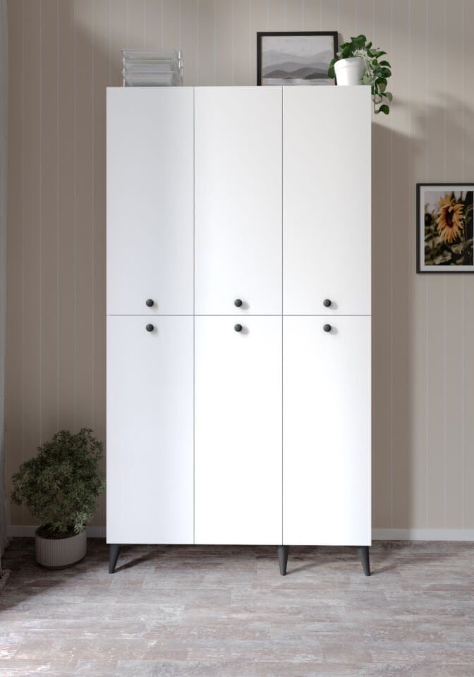 6 Kapaklı 8 Raflı Dosya Dolabı Ve Çok Amaçlı (TAMAMI MDF)