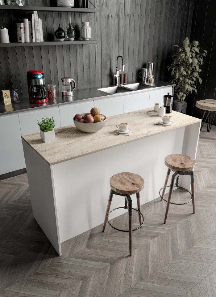 Ada Bar Masası 2 Çekmeceli 4 Kapaklı Mutfak Yemek Masası