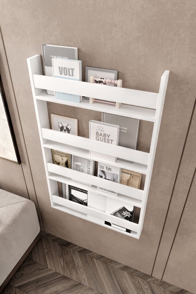 Afilli Montessori Çocuk Odası Kitaplığı Mdf Kitaplık 10x54x120 cm