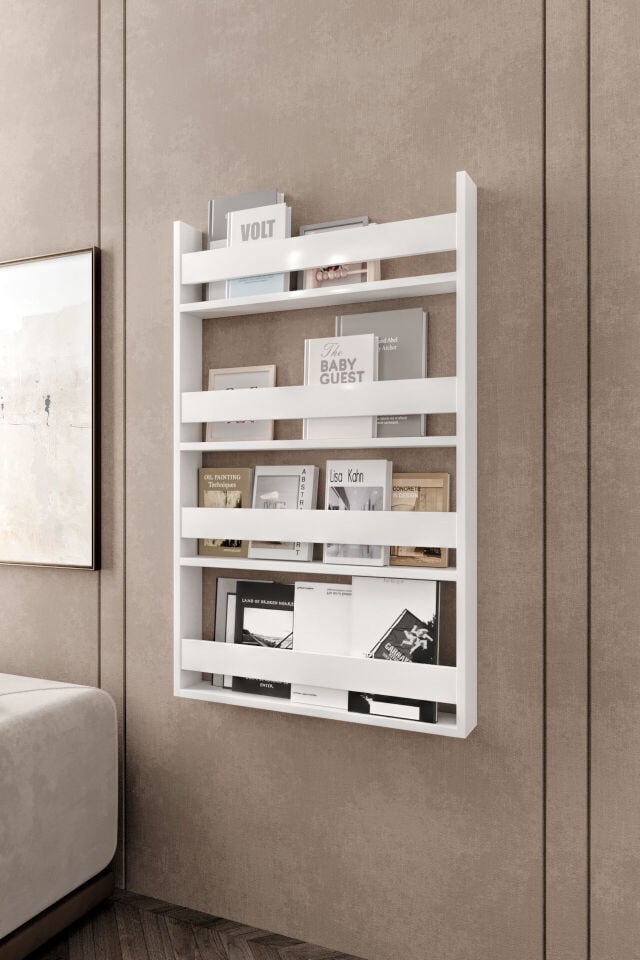 Afilli Montessori Çocuk Odası Kitaplığı Mdf Kitaplık 10x74x120 cm