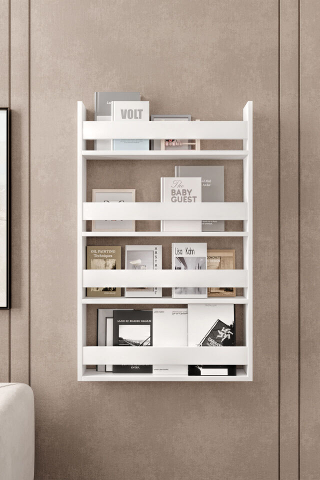 Afilli Montessori Çocuk Odası Kitaplığı Mdf Kitaplık 10x74x120 cm