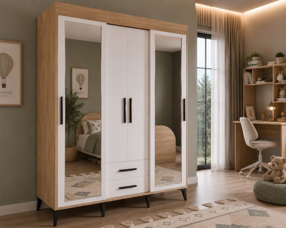 Afilli Ildır Cocuk Odası Takımı 4 Parça Tamamı Mdf Flora Renk