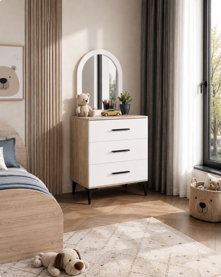 Afilli Ildır Cocuk Odası Takımı 4 Parça Tamamı Mdf Flora Renk